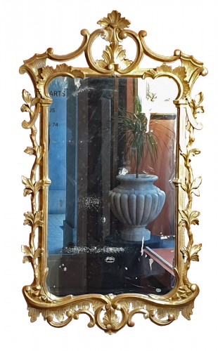 English mirror in gilded wood