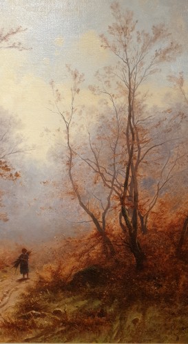 19th century - Autumnal landscape - Eugène Gustave Castan - (1823 - 1892)