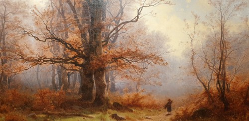 Autumnal landscape - Eugène Gustave Castan - (1823 - 1892) - 