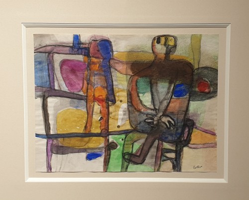 Tableaux et dessins Tableaux du XXe siècle - Homme assis près d'une table 1934 - Maurice Estève (1904 - 2001)