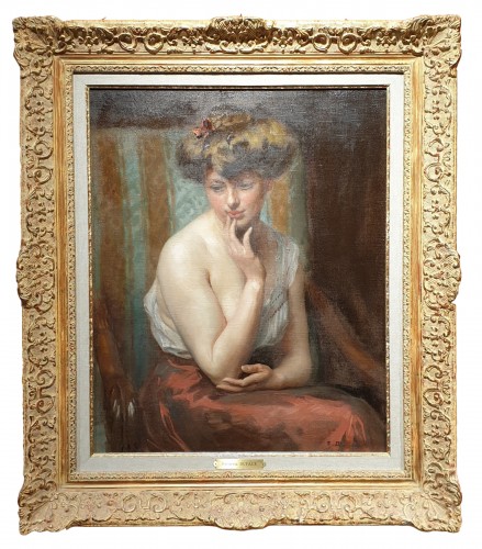 Portrait de jeune femme - Frédéric Dufaux (1852 - 1943)