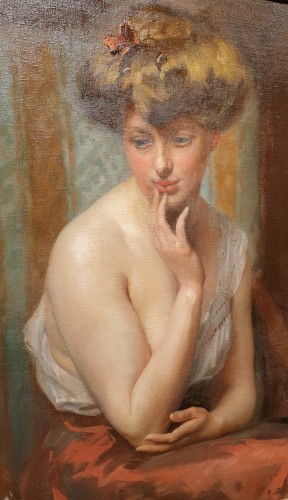 Portrait de jeune femme - Frédéric Dufaux (1852 - 1943) - 