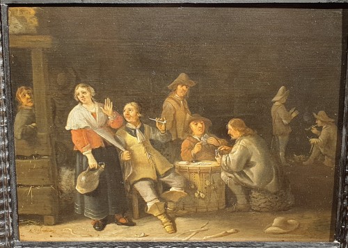 Tableaux et dessins Tableaux XVIIe siècle - Scène de taverne - Antonie Palamadesz (1601-1673)