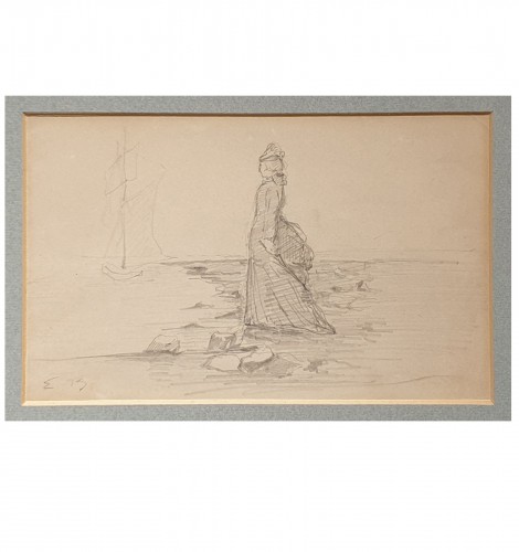 Femme en crinoline - Eugène Boudin (1824 - 1898)