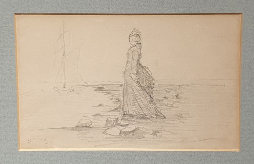  Woman in crinoline - Eugène Boudin (1824 - 1898) - 