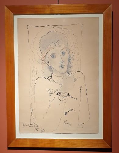 Jeune homme au bandeau - Jean Cocteau (1889 - 1963) - Tableaux et dessins Style 