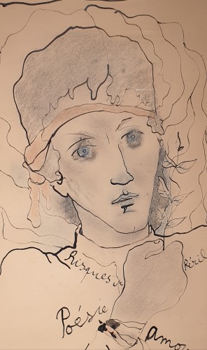 XXe siècle - Jeune homme au bandeau - Jean Cocteau (1889 - 1963)
