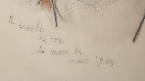 Tableaux et dessins Dessin, Aquarelle & Pastel - Faune Attentif - Jean Cocteau (1889 - 1963)