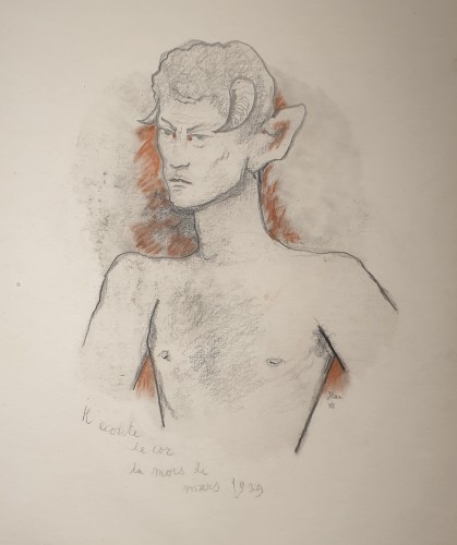 XXe siècle - Faune Attentif - Jean Cocteau (1889 - 1963)