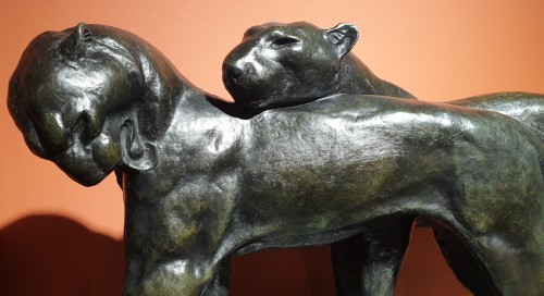 Couple de lionnes - André Vincent BECQUEREL (1893 - 1981) - Castellino Fine Arts