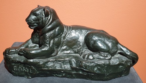 Sculpture Sculpture en Bronze - Panthère de l'inde - Antoine Louis Barye (1796 - 1875)