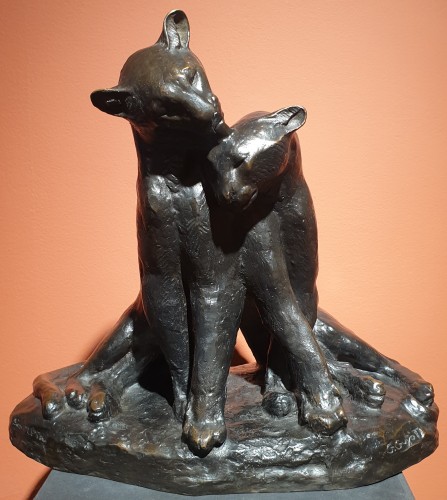La caresse - Georges Lucien GUYOT (1885-1973) - Sculpture Style 