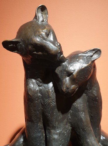 Sculpture Sculpture en Bronze - La caresse - Georges Lucien GUYOT (1885-1973)
