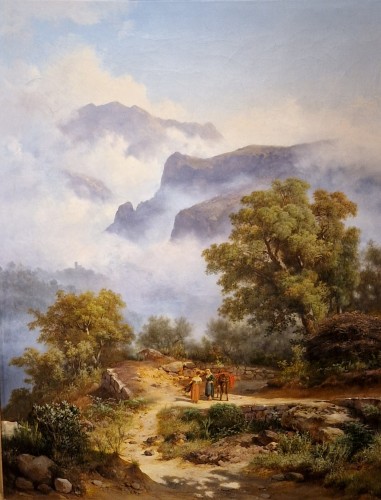 Tableaux et dessins Tableaux XIXe siècle - Paysage France/Italie - Carlo Marko (1822 - 1891)