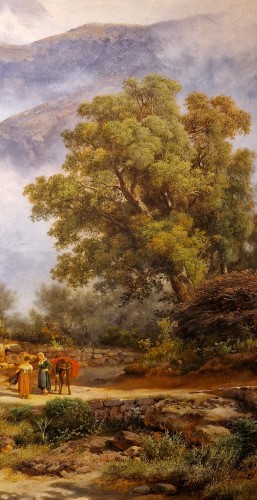 XIXe siècle - Paysage France/Italie - Carlo Marko (1822 - 1891)