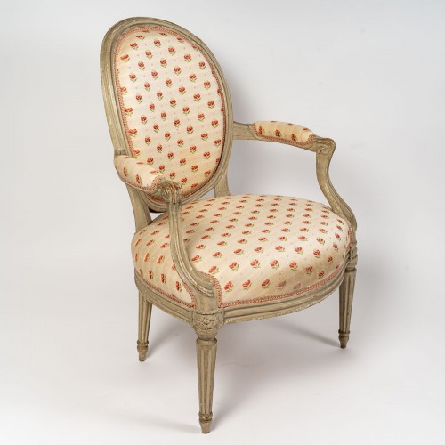 A Suite of Transition Four Armchairs stamped P. Bernard - 