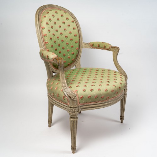 Antiquités - A Suite of Transition Four Armchairs stamped P. Bernard