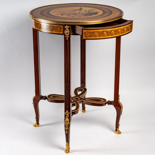 19th century - A Marquetry Gueridon Table