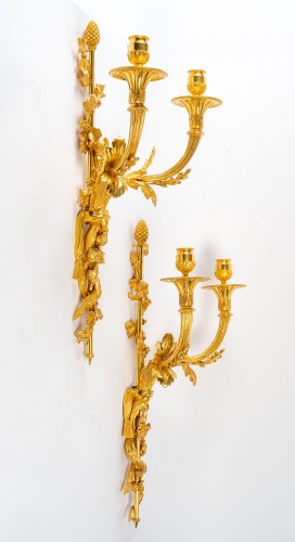 Paire d'appliques d'époque Louis XVI - Louis XVI