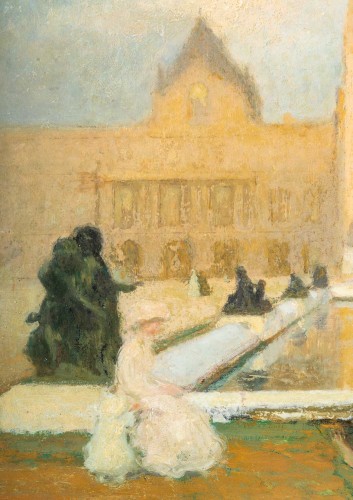 Paintings & Drawings  - Lucien-Victor Guirand de Scevola (1871 - 1950)  -  Le bassin dans le parc