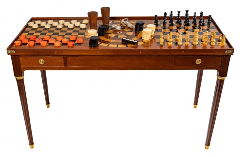 Table de jeux tric-trac d'époque Louis XVI