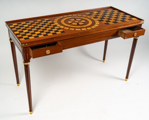 Louis XVI - Table de jeux tric-trac d'époque Louis XVI