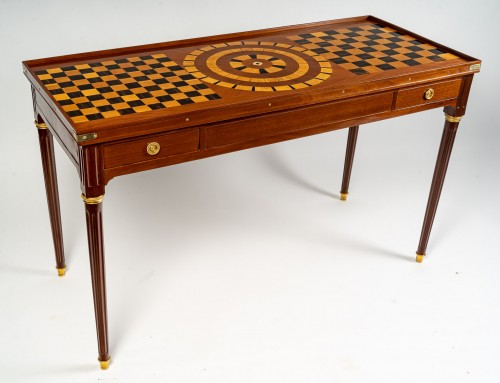 Antiquités - Table de jeux tric-trac d'époque Louis XVI