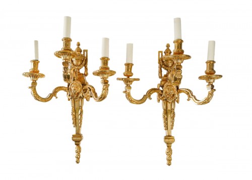 A Pair of bronze Wall lights - 189th century