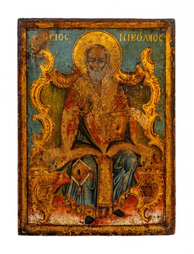 An Icon Representing Saint Nikolai the Wonder