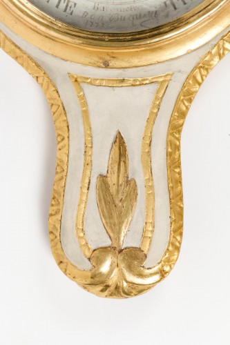 Objet de décoration Baromètre - Baromètre - thermomètre Louis XVI en bois doré