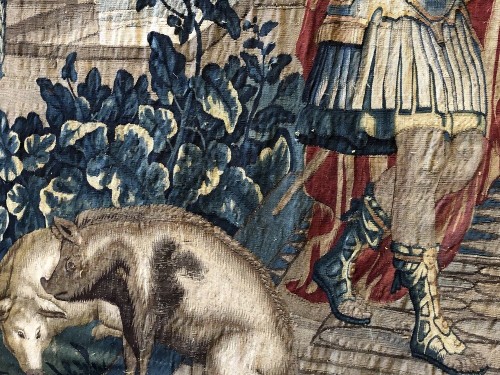 Ulysse et Circé, Fragment de tapisserie de la suite de l'histoire d'Ulysse, France XVIIe siècle - Tapisserie & Tapis Style 