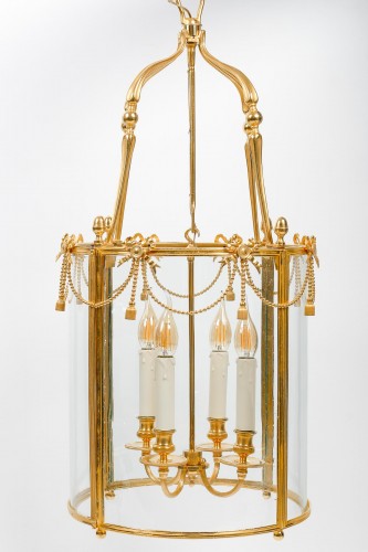 Luminaires Lustre - Lanterne en bronze doré, époque Napoléon III