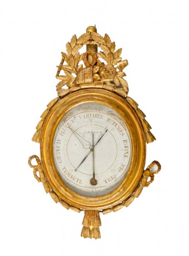 Baromètre - thermomètre d'époque Louis XVI 