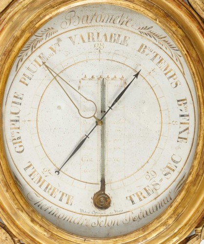 A Louis XVI Barometer - Thermometer. - Decorative Objects Style Louis XVI