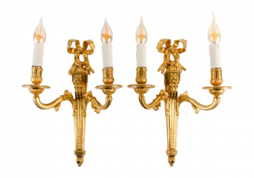 A Louis XVI Period (1774 - 1793) Pair of Wall - Lights.