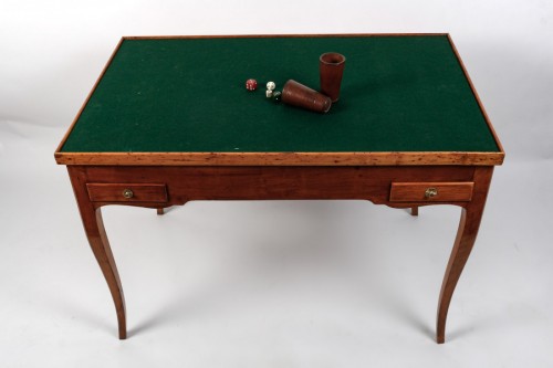 Mobilier Table à Jeux - Table à jeux tric - trac d'époque Louis XV