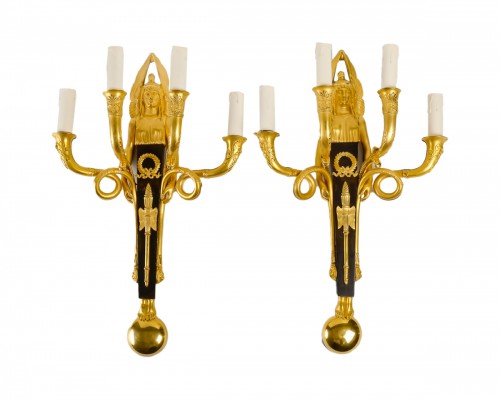 A 1st Empire Perio Pair of Wall - Lights