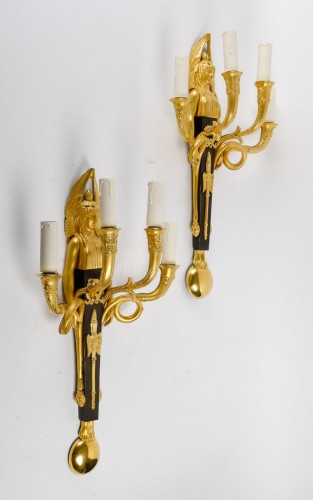 A 1st Empire Perio Pair of Wall - Lights - Lighting Style Empire