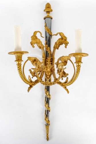 A Pair of Wall - Lights circa 1900 in Louis XVI Style - Lighting Style 