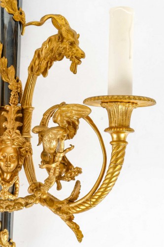 Lighting  - A Pair of Wall - Lights circa 1900 in Louis XVI Style