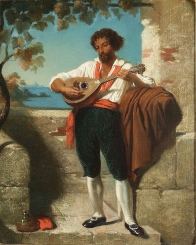 XIXe siècle - Dominique Louis Papety (1815 - 1849) Paire de portraits