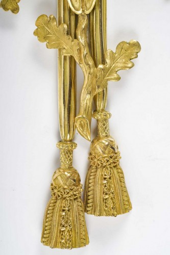 Paire d'appliques de style Louis XVI. - Catel Antiquités