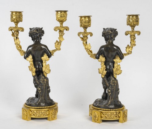 A Napoleon III Pair of Candlesticks - Lighting Style Napoléon III