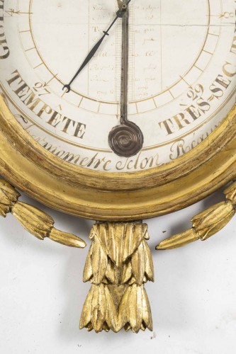 A Louis XVI Period Barometer - Thermometer - Decorative Objects Style Louis XVI
