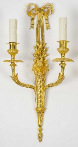 Paire d'appliques en bronze - Luminaires Style 