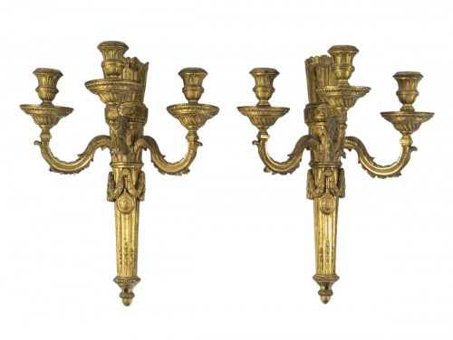Paire d'appliques d'époque Louis XVI