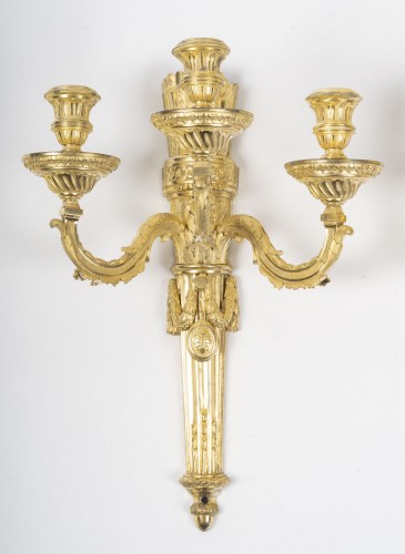 Paire d'appliques d'époque Louis XVI - Catel Antiquités