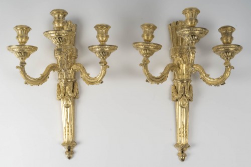 Paire d'appliques d'époque Louis XVI - Louis XVI