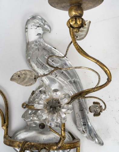 Lighting  - Pair Of Wall Lights Aux Perroquets, Baguès, 20th Century.