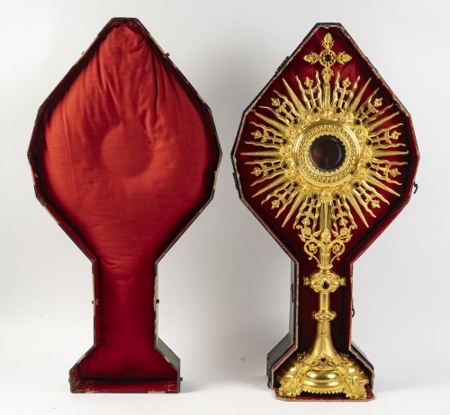 Gilded Bronze Monstrance, Napoleon III Period, 19th Century. - Napoléon III